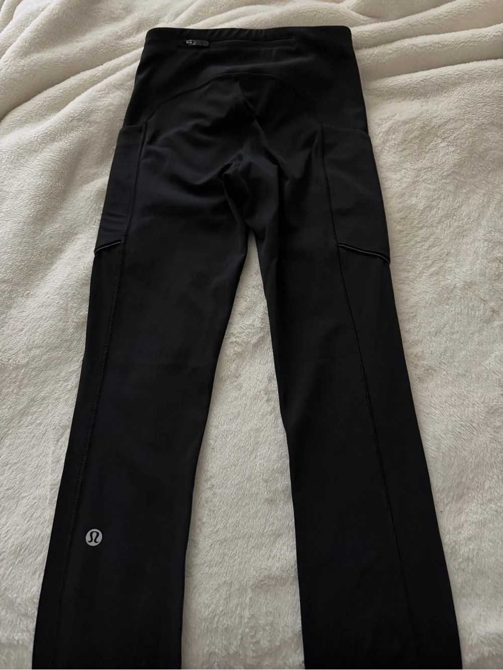 lululemon athletica Black Performance Leggings with Reflective Logo